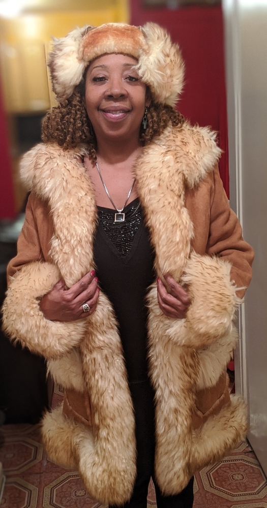 3/4 Length Woman's Sherling Sheepskin Coat